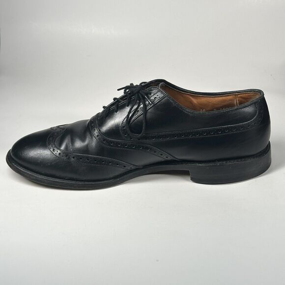 Allen Edmonds Men’s 10 D Birmingham Leather Oxford WingTip Dress Shoes Black main image 16
